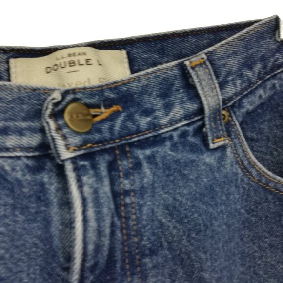 LL Bean Double L Relaxed Fit Flannel Lined Womens Jeans Size 16 Petite Cotton - Picture 3 of 13